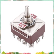 AC 380V 10A ON/OFF/ON 3 Positions 12 Pin Latching Toggle Switch 4PDT