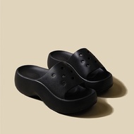 (HCM) Dép nữ đế cao 7 phân gắn sticker cute Dép bánh mì nữ quai ngang đế độn tăng chiều cao siêu nhẹ