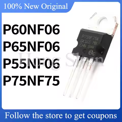 5Pcs P75NF75 STP75NF75 P60NF06 P65NF06 P55NF06 Standard version
