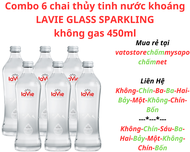 Nước khoáng không ga LAVIE thủy tinh nắp trắng chai 450ml