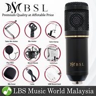 BSL BM-800 Mic Professional USB Condenser Studio Recording Live Microphone Package Phone Computer (B