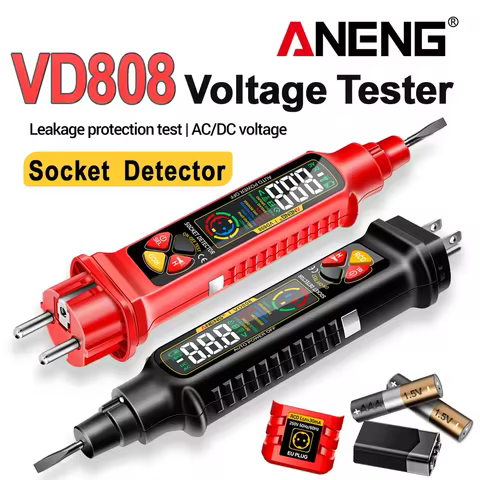 Socket Circuit Analyzer ANENG VD808 Socket Tester Digital Circuit Breaker Finder AC Voltage Polarity