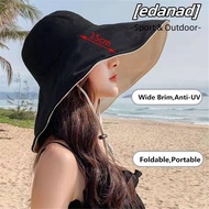 EDANAD Bucket Hat Spring Summer Panama Hat Anti-UV Foldable Sun Hat
