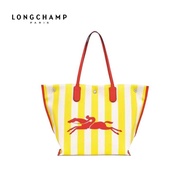 Original Longchamp bag ROSEAU series Colorful stripes canvas tote bags for women and men Large capacity shopping bags girls ladies long champ handbag
