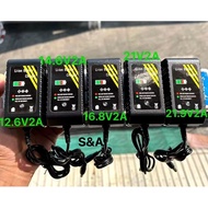 Adapter Charger Dc 12.6V2A 14.6V2A 16.8V2A 21V2A 21.9V2A 25.2V2A With Full Charge Time Indicator.