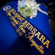 Selempang Baldu TEBAL Custom PRINT/ SULAM