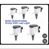 SOBO AQ-018 AQ-028 AQ-038 AQ-048 AQ-058 NEW Submersible Pump AQ-Series With Led Light