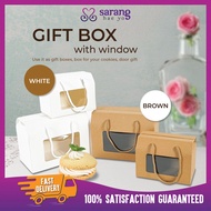 Diy Rectangle Doorgift Box Craft Box With Window Kotak Empat Segi Murah Kotak Muffin Wedding  Paper 
