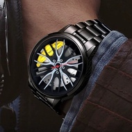 2023 Trendy Fully Automatic Quartz Movement Men's Watch Wheel Non-Mechanical Watch Fashion Men's Watch (Steel Belt)