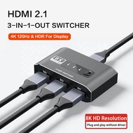 HDMI  Switcher  | 3X1  8K HD HDMI Converter Adapter   HDMI2.1 Version  Signal  Extender  Splitter  For PS4  Laptop