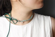 松石綠 | 礦物色彩//綠松石天然石純銀手鍊項鍊// 兩用設計