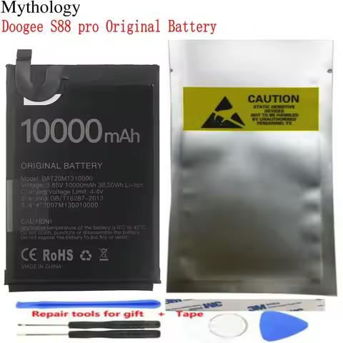 Battery for Doogee S88 Pro 10000mAh Li-Ion Rechargeable Batteries Doogee S88 Plus Batterie+Tracking 