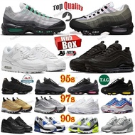 NBZ9 With Box 95 Designer Shoes 95s 90s 97s Men Women Running Shoes Ultra Triple Black White Aegean 