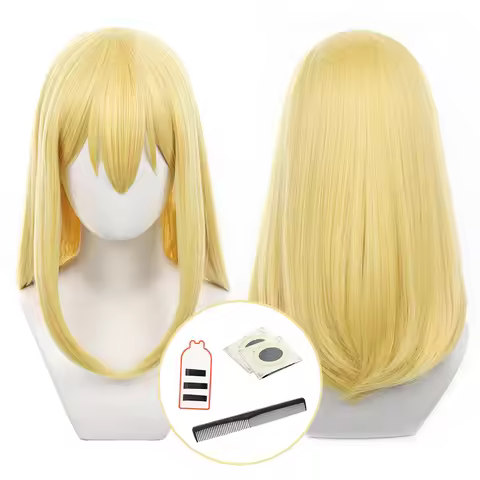 HOLOUN Mashle Anime Lemon Irvine Cosplay Wig Rose Net Synthetic Fiber Adjustable Size Cos Convention