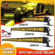 ♛COLIGHT Ultra-thin Car Yellow  Light Led Light Bar 90w/120W/240W/360W/480W/600W  spotlight lori Com