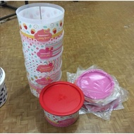 BLUSHING PINK ONE TOUCH TUPPERWARE