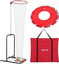 Yes4All Volleyball Setter Practice Net, 5 Height Levels, 6 Adjustable Angles, 51.2-118.8 inches (130
