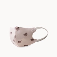 一心婦幼|一心一罩 兒童3D醫用口罩-嫩嬰 毛絨寶貝熊(12入/袋)