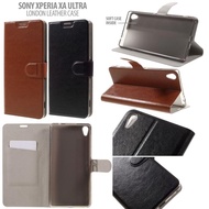 Sony Xperia XA Ultra / Dual Leather Flip Book Case Dompet Sarung Kulit