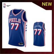 【Heat-pressed】2025/26 New Philadelphia 76ers 77 VJ Edgecombe Jersey