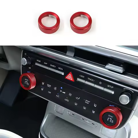 For Hyundai IONIQ 9 Aluminum Air Conditioner Cover Air Conditioner Knob Trim Ring Control Adjust But