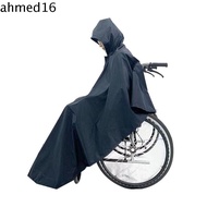 AHMED Wheelchair Raincoat, Packable Tear-resistant Wheelchair Waterproof Poncho, Cloak with Hood Reusable Lightweight Rain Cover for Wheelchair Elderly