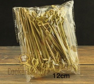 12cm Fruit Bamboo Stick/Dessert Pick Skewer/Cocktail Sandwich Party Stick/Snack Bouquet/Batang Buluh