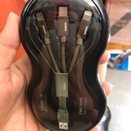 Remax RC-094th 3-in-1 fabric charging cable