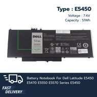 (ส่งฟรี ประกัน 1 ปี) แบตเตอรี่ โน๊ตบุ๊ค Compatible with Dell Latitude Dell Latitude E5450 E5470 E527