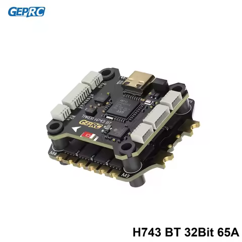 GEPRC TAKER H743 BT 32Bit 65A Stack 32Bit 65A 4IN1 ESC Dual Gyro Data Analyze Record Flight Baromete