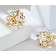 Fashion SH Pearl and Crystal Cincin Scarf Tudung Shawl Bawal Ring Brooch Cincin Ring Buckles Shawl R