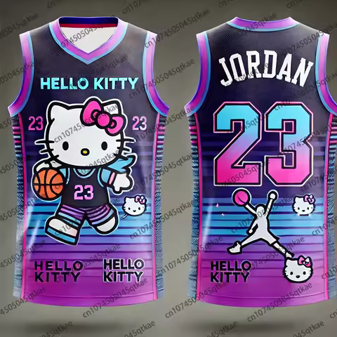 Chatgpt Special Edition Hello Kitty Jodan No.23 Basketball Vest Breathable Quick Drying Sleeveless U