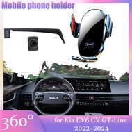 Car Mobile Phone Holder for Kia EV6 CV GT-Line 2022~2024 2023 GPS Air Vent Cell Clip Stand Sticker S