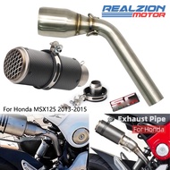 REALZION MSX 125 Motorcycle Exhaust Pipe Exhaust Connector Exhaust Muffler For Honda MSX125 2013 201