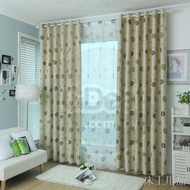 neck pillow✽▤☁GDeal【Thick Curtains】Tebal Beautiful Flower Patterned Curtains Blackout Drape Window C