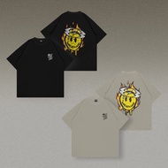 SERAC WHOCARES DISTRESSED SMILEY T-SHIRT