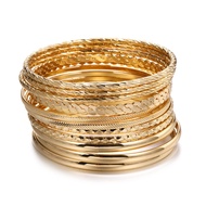 Gold Bangle Bracelets for Women,14K Gold Plated Boho Indian Multi Stackable Bracelets Gold Bangles F