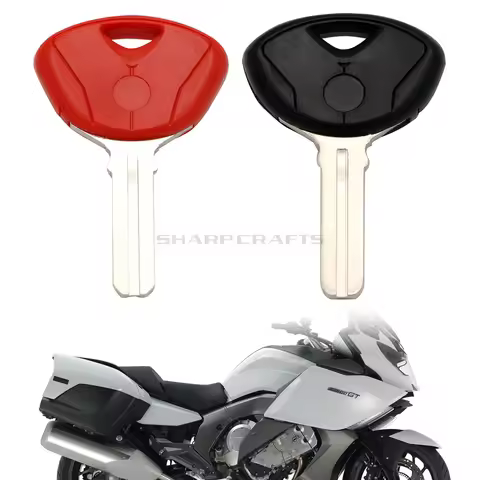 Black / Red Motorcycle Key Blank Key Uncut Blade For BMW F650G F800G S1000RR R1200 R/RT/GS K1200 S/R