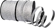 Morex Ribbon 184/9p2-631 Poly Glitter (Value) Ribbon, Silver