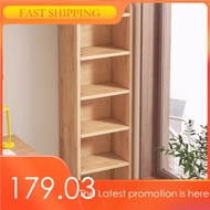 LIVECABIN Solid Wood Book Cabinet Narrow Book Shelf Pine Wood Shelf Rack Simple Kids Book Shelf