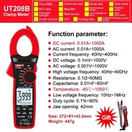 UNI-T UT208B True RMS Digital clamp Meter AC DC Current 1000A 1000V คีมแอมป์มิเตอร์ LPF 6000