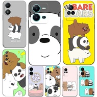 Case For vivo V21 V21e 4G 5G Y67 V5 V5S Case Phone Back Cover Soft Silicon Black Tpu Case we bare bears