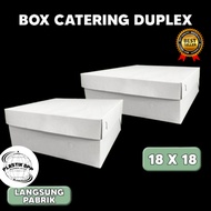 RETAIL_RICE BOX 18X18 /KATING BOX / THICK CATERING BOX / PLAIN WHITE CARDBOARD 18 X 18 CM - PLAIN BO