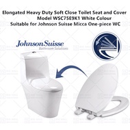 Elongated Heavy Duty Soft Close Toilet Seat and Cover WSC75E9K1 Suitable for Johnson Suisse Micca On