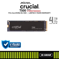 Crucial T500 PCIe Gen4 NVMe M.2 SSD - 4TB (5Yrs Crucial Warranty)