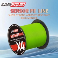 MATEER 4-Strand PE Saltwater Braid Fishing Line 300/500m, Ultra Abrasion-Resistant 9-85kg Strength, 