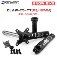 PROWHEEL Fat Bicycle Crankset 170MM Snow Bike Crankset Bottom Bracket 179mm 192mm Double Chainring 1