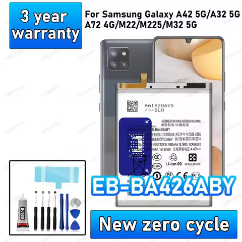 100% New High Quanlity Battery EB-BA426ABY For Samsung Galaxy A42 5G/A32 5G/A72 4G/M22/M32 5G Replac