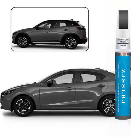 46G Machine Gray Metallic Touch Up Paint for Mazda, Car Paint Pen Scratch Repair Two-In-One Touch Up