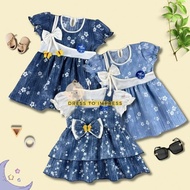 [Moon Baby] DS40 Trendy Imported Baby Dress Baby Girl Dress/ 0-5 Years